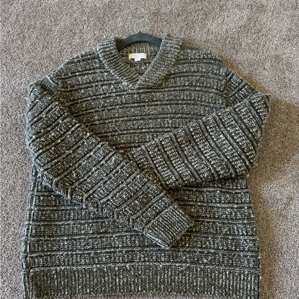 COS Women’s Charcoal V-Neck Sweater